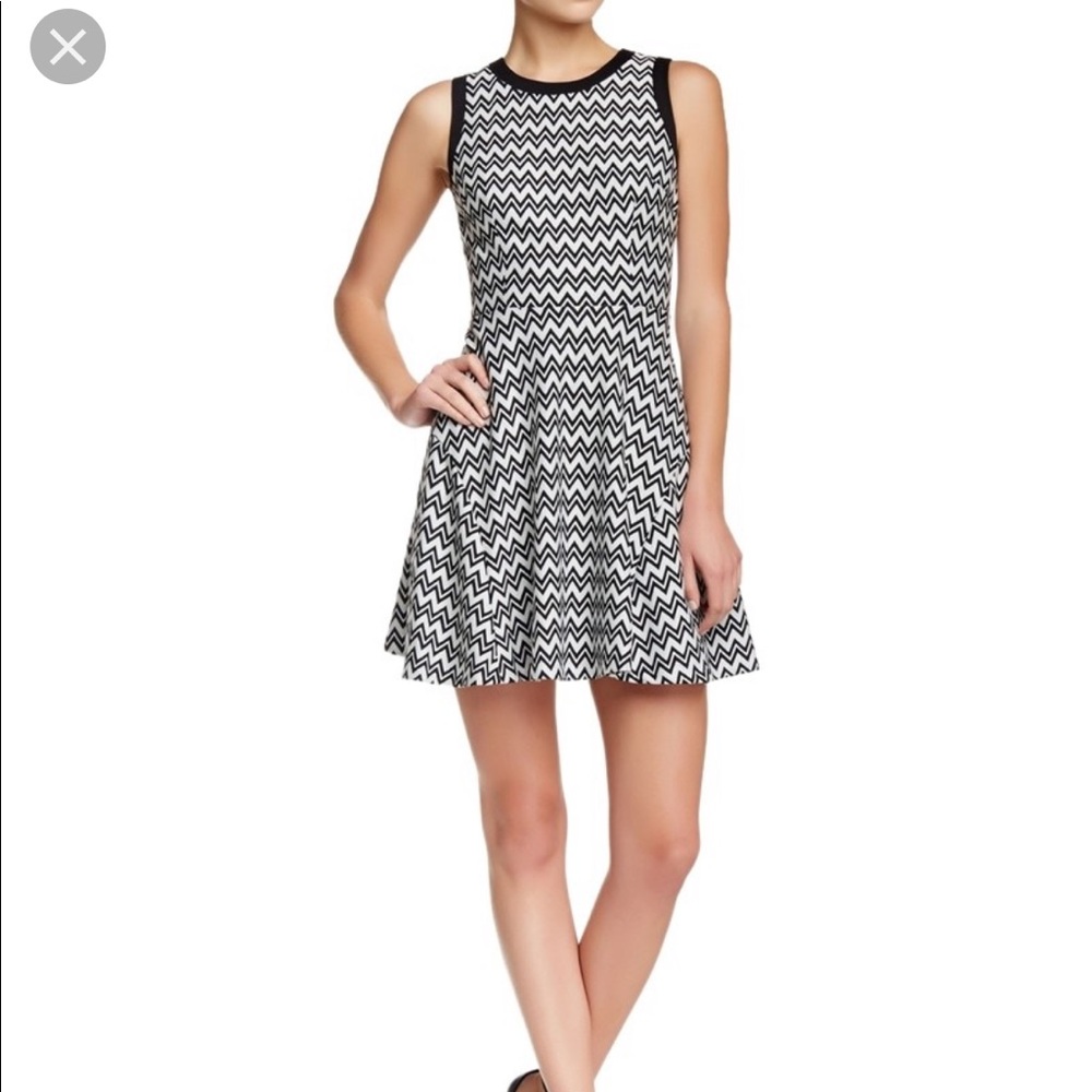 Trina Turk Sheila Chevron Print Fit & Flare Dress
